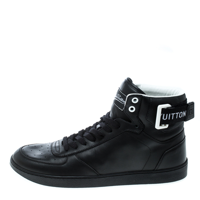 Louis Vuitton Black Damier Nylon and Nubuck Leather Fastlane Sneakers Size  43.5