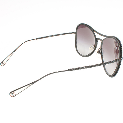 Chanel Black 71108 Shield Runway Sunglasses 221309 (lpn4403578