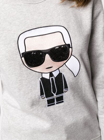 Karl Lagerfeld Flocked Monogram Sweatshirt - Farfetch