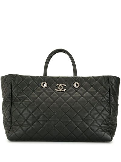 Chanel Pre-owned 1992-1994 CC logo-embossed Tote Bag - Black