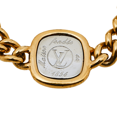 Louis Vuitton Maison Fondée en 1854 Curb Chain Bracelet 395739 (lpn7956007)  — купить в Москве в LePodium Россия