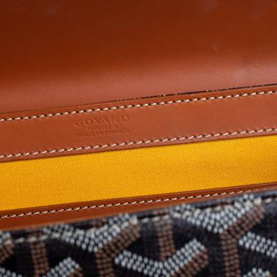 Goyard Brown/Cognac Coated Canvas and Leather Saigon Top Handle