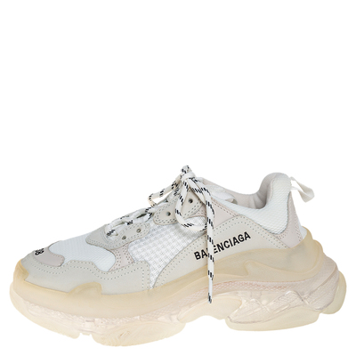 Balenciaga Multicolor Leather And Mesh Triple S Platform Sneakers