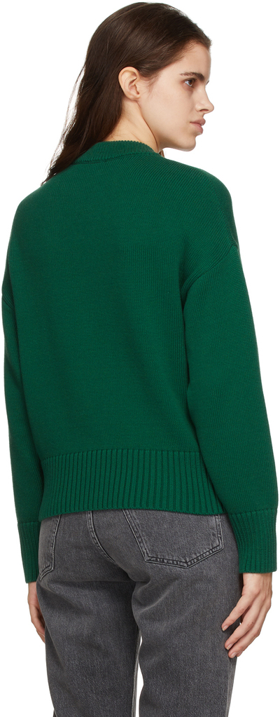 AMI Alexandre Mattiussi Green Oversize Ami de Cœur Sweater