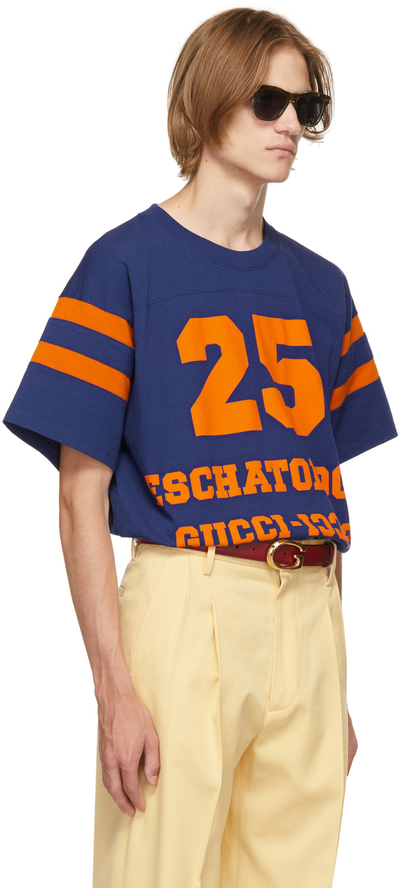 Buy Gucci x Palace Printed Football Technical Jersey T-Shirt 'Blue' -  720341 XJE17 4447