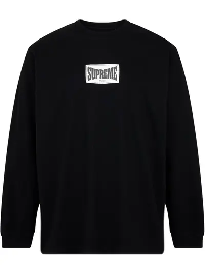 Supreme woven-label long-sleeve T-shirt 17012594 (lpn8645732