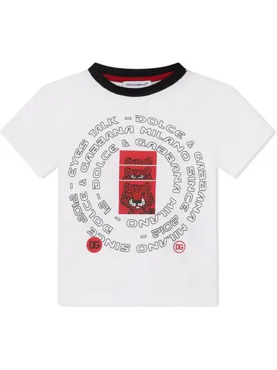 Dolce & Gabbana Kids cloud-graphic Bear Logo T-shirt - Farfetch