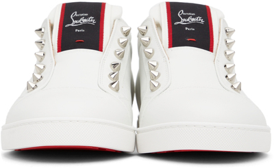 Christian Louboutin White Python Rantulow Low Top Sneakers Size 40