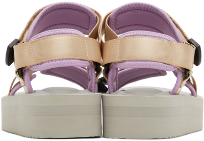 Suicoke Beige & Purple DEPA-V2PO Sandals og-022v2po-ss22
