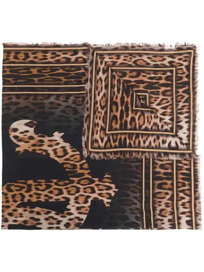 Roberto Cavalli Gradient Leopard Print Scarf - Farfetch
