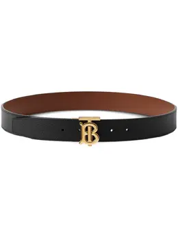 Burberry Reversible Monogram Leather Belt 8043247 Black - 90