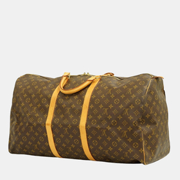 Louis Vuitton Navy Leather and Denim Monogram Drip Keepall 60 For