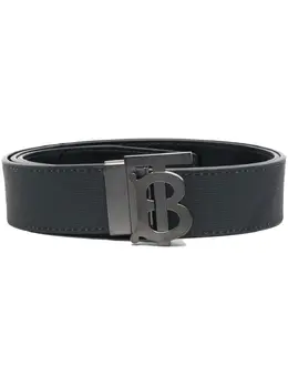 Burberry Reversible Monogram Leather Belt 8043247 Black - 90