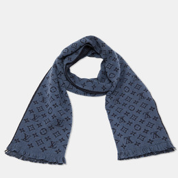 Louis Vuitton Graphite Damier Map Wool & Alpaca Scarf Louis