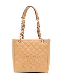 CHANEL Pre-Owned 2000-2002 diamond-quilted CC Logo Plaque Shoulder Bag -  Farfetch