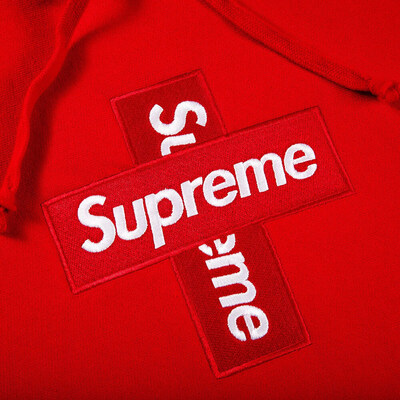 Buy Supreme Cross Box Logo Hooded Sweatshirt 'Navy' - FW20SW70