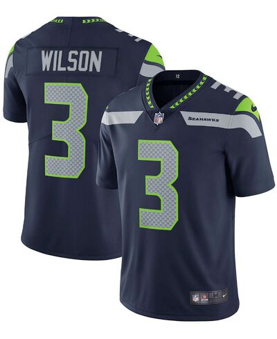 Nike Russell Wilson Seattle Seahawks College Navy Elite Jersey