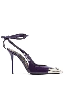 Philipp Plein Iconic Plein Decollete Patent-leather Pumps - Black