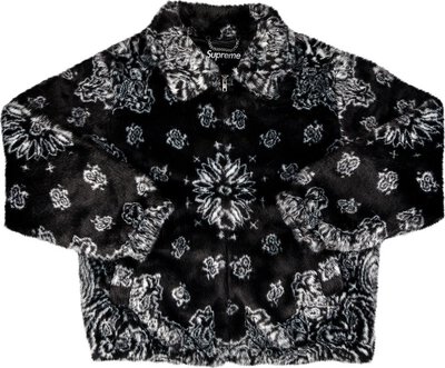 Куртка Supreme Bandana Faux Fur Bomber Jacket 'Black&apos