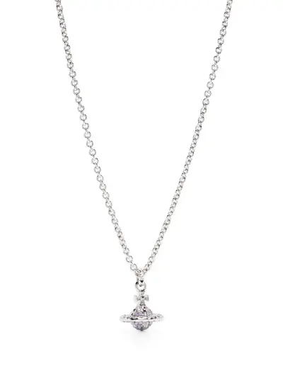 Vivienne Westwood Olympia Crystal-embellished Necklace in Metallic