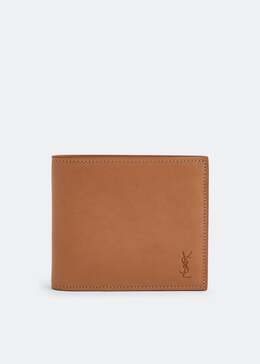 CASSANDRE SHADOW SAINT LAURENT BILL CLIP WALLET IN GRAINED LEATHER