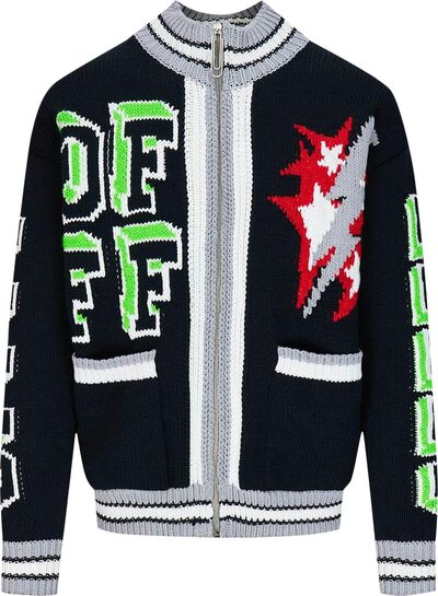 Bombers Off-White - Graphics leather varsity jacket - OMJA059F22LEA0011018