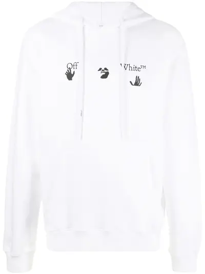 Buy Off-White Marker Slim Hoodie 'White/Red' - ombb034r21fle0030125