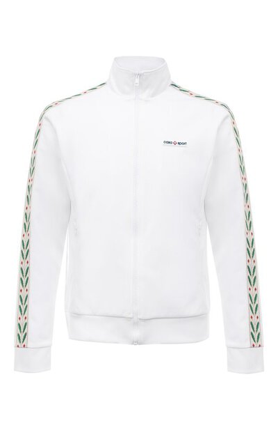 Casablanca Tennis Club Icon Emroidered Hoodie - Off White - MS22-JTP-003