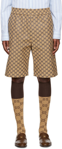 Buy The North Face x Gucci GG Canvas Shorts 'Beige/Ebony' - 644586