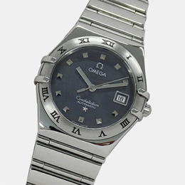 Omega Green Stainless Steel Seamaster 120m 2586.70 Women's Wristwatch 26 mm