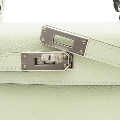 Hermes Kelly 25 Inner sewing handbag Togo Etoupe Silver metal fittings B  stamp