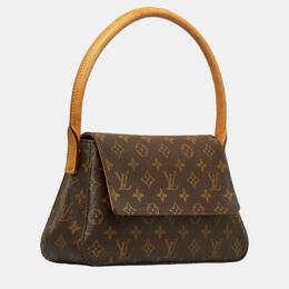 LOUIS VUITTON Calfskin Catogram Twist Shoulder Bag MM Marron